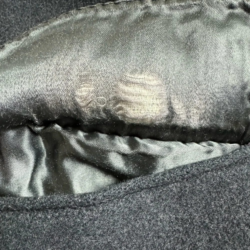 Mens Henry James Ltd Vtg Italy Cashmere Wool Three Button Long Overcoat Gray 42R - Picture 14 of 15